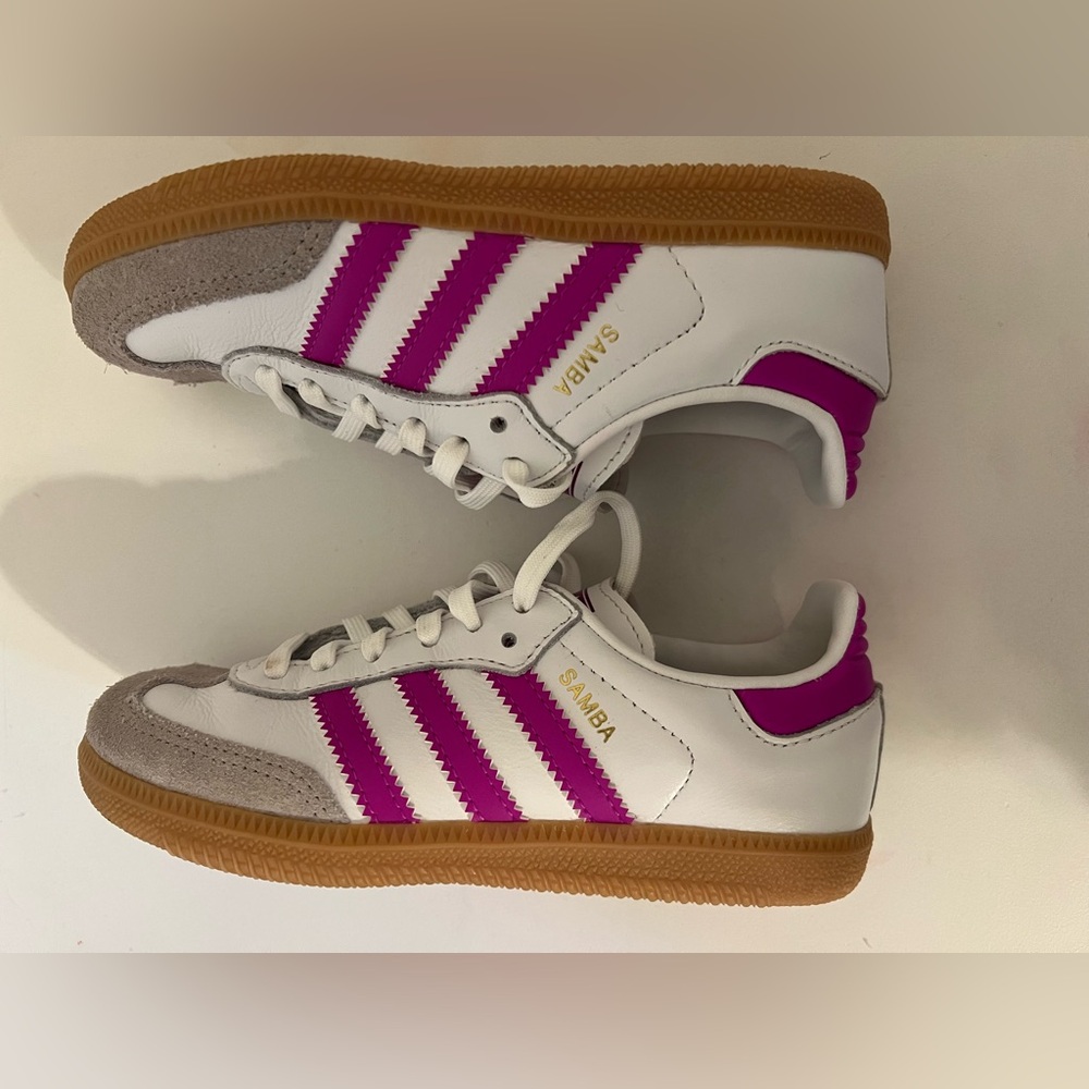Adidas Originals Samba White and Pink Sneakers 12K New
